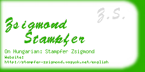 zsigmond stampfer business card